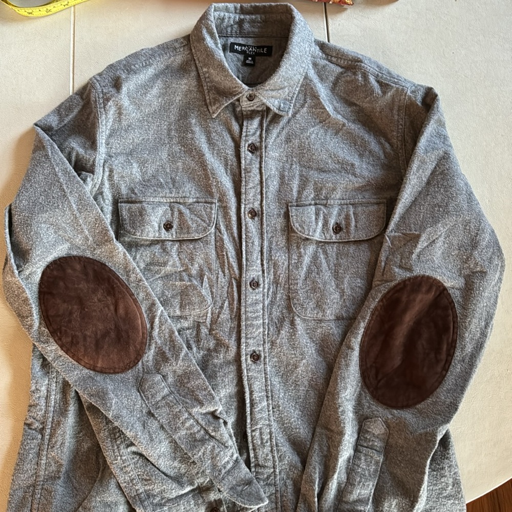 J. Crew Gray Mercantile Flex Flannel